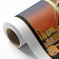 Retro Paris Travel Poster - Vintage Obelisk and Fountain Wall Art