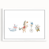 Whimsical Circus Nursery Wall Art - Kids Room Prints & Decor