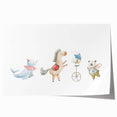 Whimsical Circus Nursery Wall Art - Kids Room Prints & Decor