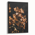 Black and white vintage poster art of a fall landscape on framed canvas, ideal for bedroom wall decor.