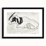 Modern Wall Art of Abstract Cow Illustration - Minimalist Modern Design