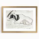 Modern Wall Art of Abstract Cow Illustration - Minimalist Modern Design