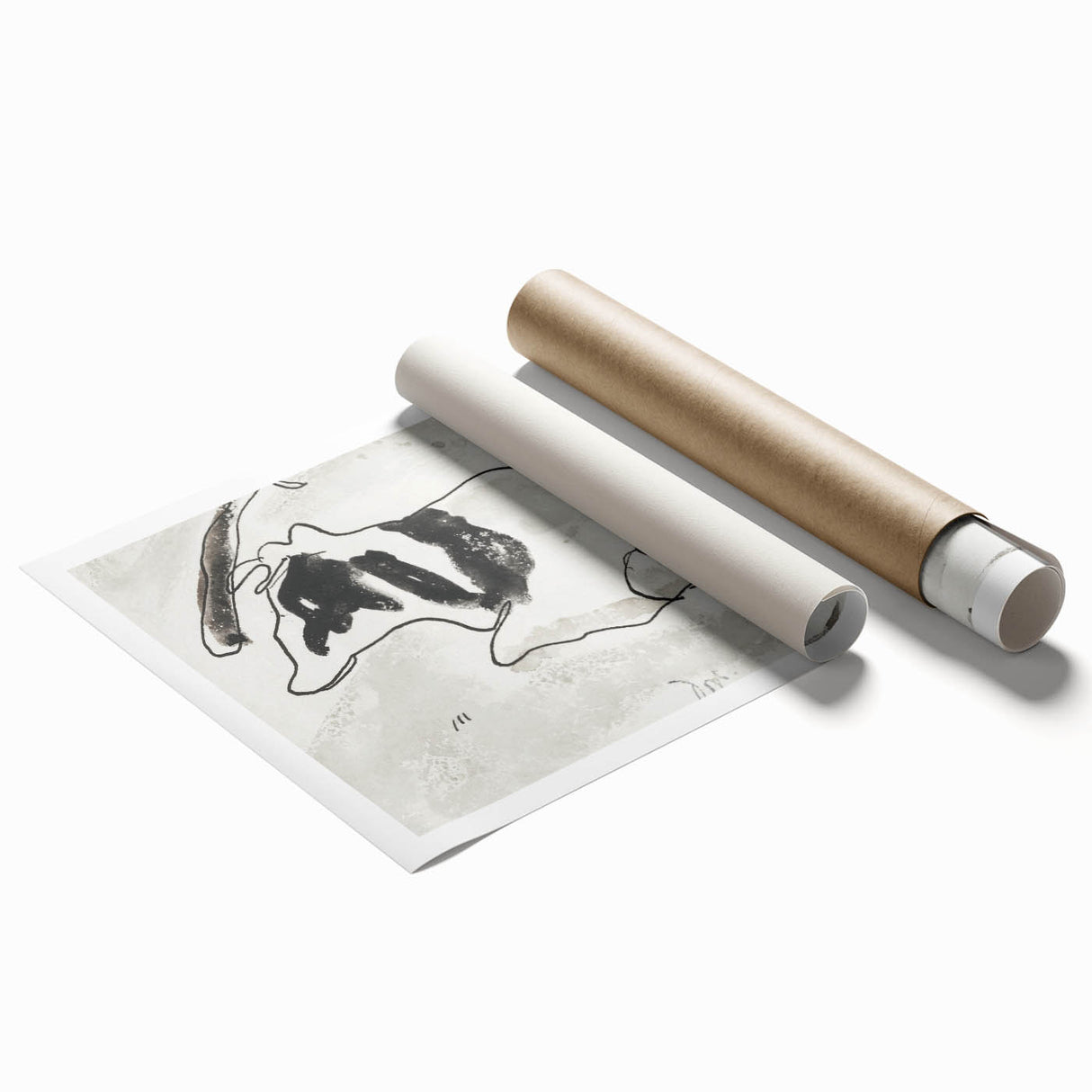 Modern Wall Art of Abstract Cow Illustration - Minimalist Modern Design