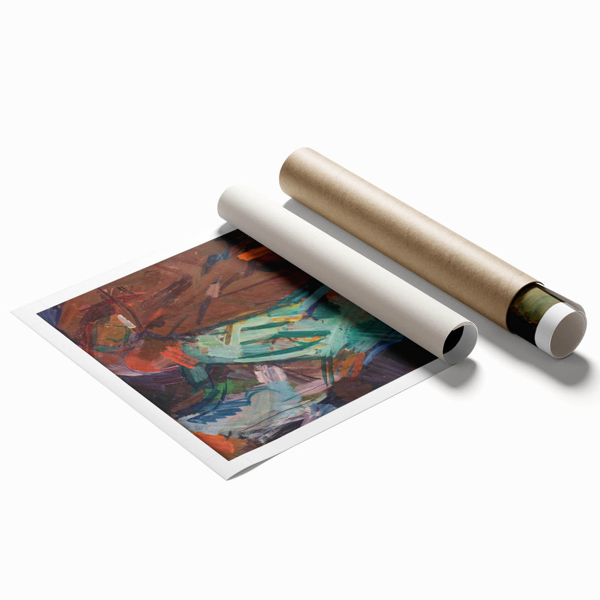 Modern Wall Art - Abstract Sketch After Delacroix in Vibrant Brushstrokes