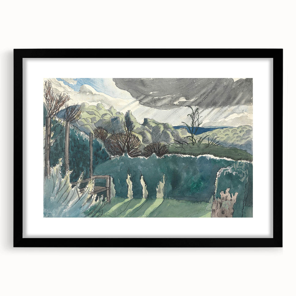 Modern Wall Art of Scenic Countryside Landscape - Abstract Decor