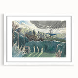 Modern Wall Art of Scenic Countryside Landscape - Abstract Decor