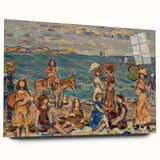 Modern Wall Art of Vibrant Beach Scene - Contemporary Coastal Design