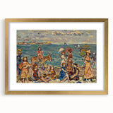 Modern Wall Art of Vibrant Beach Scene - Contemporary Coastal Design