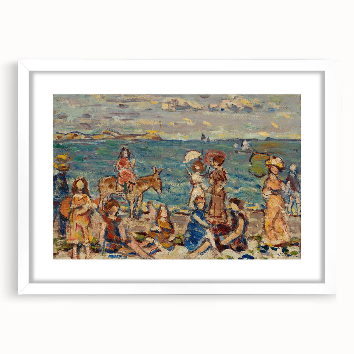 Modern Wall Art of Vibrant Beach Scene - Contemporary Coastal Design