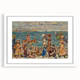 Modern Wall Art of Vibrant Beach Scene - Contemporary Coastal Design