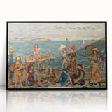 Modern Wall Art of Vibrant Beach Scene - Contemporary Coastal Design