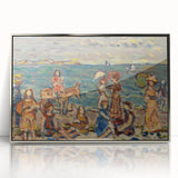 Modern Wall Art of Vibrant Beach Scene - Contemporary Coastal Design