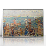 Modern Wall Art of Vibrant Beach Scene - Contemporary Coastal Design