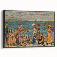 Modern Wall Art of Vibrant Beach Scene - Contemporary Coastal Design