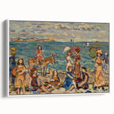 Modern Wall Art of Vibrant Beach Scene - Contemporary Coastal Design