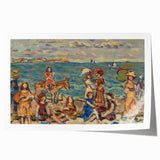 Modern Wall Art of Vibrant Beach Scene - Contemporary Coastal Design