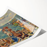 Modern Wall Art of Vibrant Beach Scene - Contemporary Coastal Design