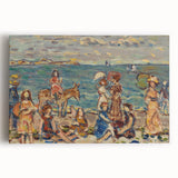 Modern Wall Art of Vibrant Beach Scene - Contemporary Coastal Design