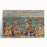 Modern Wall Art of Vibrant Beach Scene - Contemporary Coastal Design