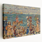 Modern Wall Art of Vibrant Beach Scene - Contemporary Coastal Design