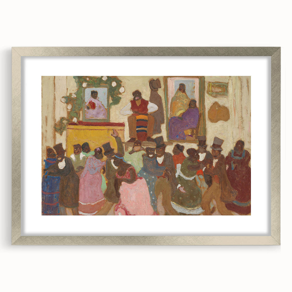 Modern Wall Art of Vibrant Dance Celebration - Abstract Contemporary Style