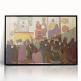 Modern Wall Art of Vibrant Dance Celebration - Abstract Contemporary Style
