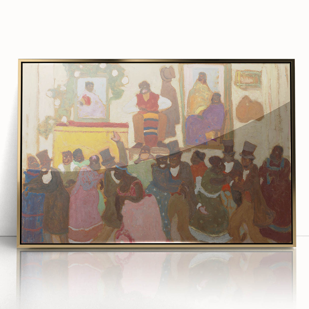 Modern Wall Art of Vibrant Dance Celebration - Abstract Contemporary Style