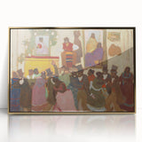 Modern Wall Art of Vibrant Dance Celebration - Abstract Contemporary Style