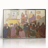 Modern Wall Art of Vibrant Dance Celebration - Abstract Contemporary Style