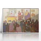 Modern Wall Art of Vibrant Dance Celebration - Abstract Contemporary Style