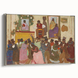 Modern Wall Art of Vibrant Dance Celebration - Abstract Contemporary Style