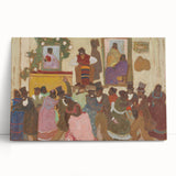 Modern Wall Art of Vibrant Dance Celebration - Abstract Contemporary Style