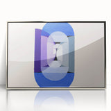 Modern Wall Art of Geometric Blue and Violet Design - Abstract Decor