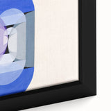 Modern Wall Art of Geometric Blue and Violet Design - Abstract Decor