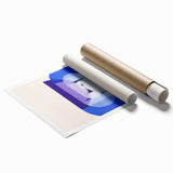 Modern Wall Art of Geometric Blue and Violet Design - Abstract Decor