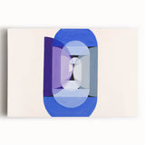 Modern Wall Art of Geometric Blue and Violet Design - Abstract Decor