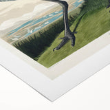 Famous Romantic Era Art - Hooping Crane Illustration Canvas Print