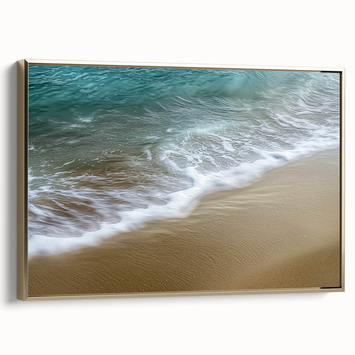 Coastal Serenity Office Wall Art – Tranquil Beach Wave Canvas