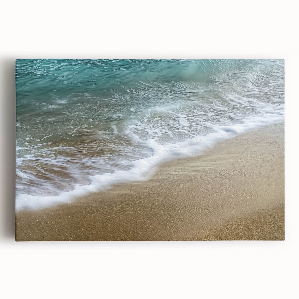 Coastal Serenity Office Wall Art – Tranquil Beach Wave Canvas