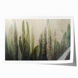Abstract floral wall art print showcasing vibrant colors and intricate designs, rolled for easy shipping, perfect for modern home decor or artistic displays.