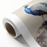 Rolled canvas showcasing vibrant animal illustrations in a colorful design, elegantly packaged in a durable cardboard tube for safe transport and display.