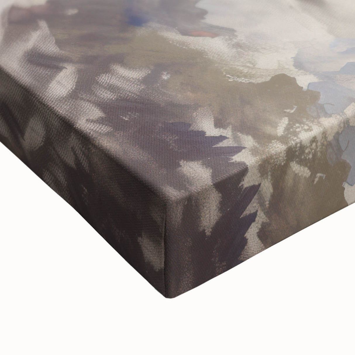 Vibrant close-up of a stretched canvas showcasing an intricate animal design, featuring rich colors and textures, ideal for home decor and art lovers.