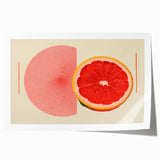 Rolled canvas print featuring assorted vibrant fruits, ideal for art wall dining room decor.