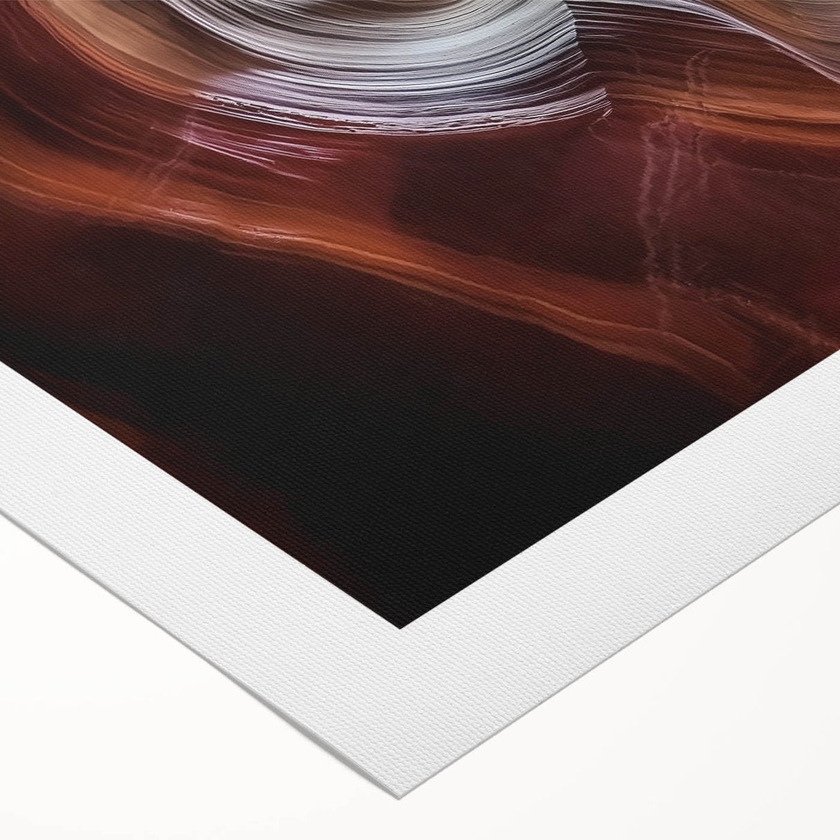 Landscape canvas art depicting vibrant canyons with rich orange and earthy tones, rolled and ready for display, perfect for enhancing home decor.
