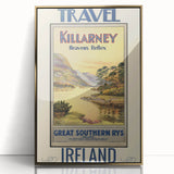 Retro Killarney Travel Poster - Vintage Ireland Landscape Wall Art