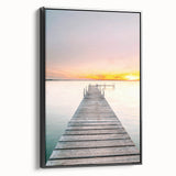 Black and white landscape art painting of a serene summer scene on framed canvas, suitable for bedroom decor.