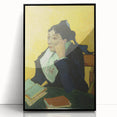 Large abstract wall art featuring swirling blue and yellow tones on a framed acrylic, suited for modern living room decor.