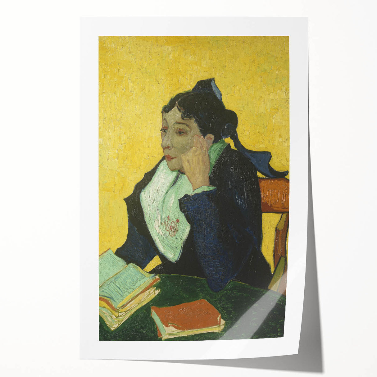 Extra large rolled canvas print featuring Van Gogh-inspired floral art in vibrant hues, ideal for art wall dining room.