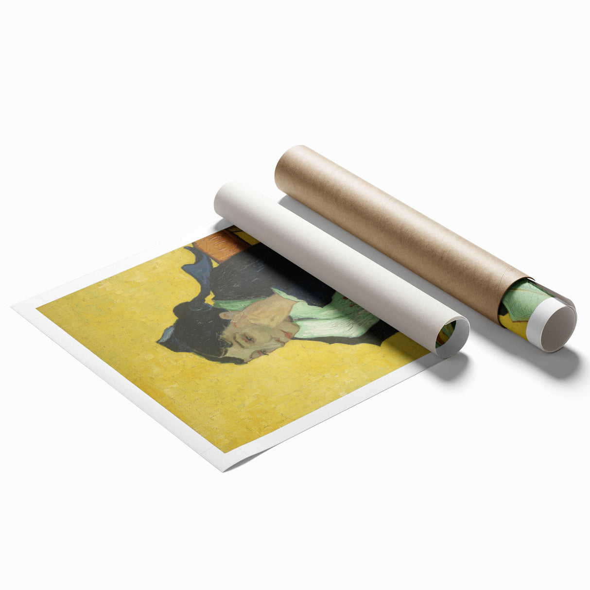 Extra large rolled print of Van Gogh-inspired floral art in vibrant colors.