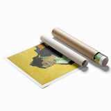 Extra large rolled print of Van Gogh-inspired floral art in vibrant colors.